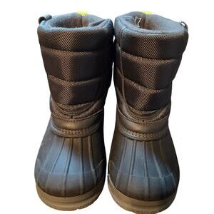 Oshkosh 12 Black Boy's Insulated Water Resistant Shearling Boots Shoes Girl's